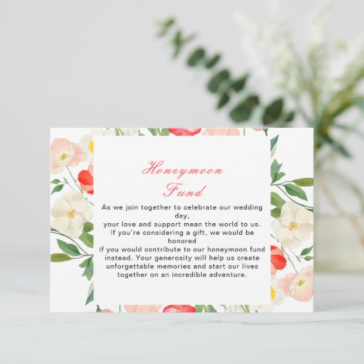 Tulpen en narcissen lente bruiloft informatiekaartje (Staand voorkant)