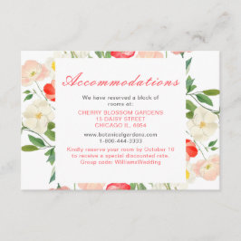 Tulpen en narcissen lente bruiloft informatiekaartje