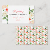 Tulpen en narcissen lente bruiloft informatiekaartje (Voorkant / Achterkant)