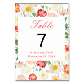 Tulpen en narcissen lente bruiloft kaart (Voorkant)