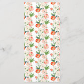 Tulpen en narcissen lente bruiloft menu (Achterkant)