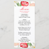 Tulpen en narcissen lente bruiloft menu (Voorkant)