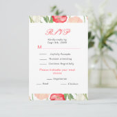 Tulpen en narcissen lente bruiloft RSVP kaartje (Staand voorkant)