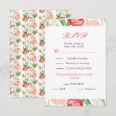 Tulpen en narcissen lente bruiloft RSVP kaartje (Voorkant / Achterkant)