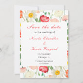 Tulpen en narcissen lente Save The Date (Voorkant)