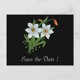 Tulpen en Narcissen Save the Date 80ste verjaardag Aankondigingskaart