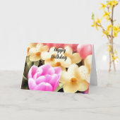 Tulpen en narcissen Verjaardag Kaart (Gele Bloem)