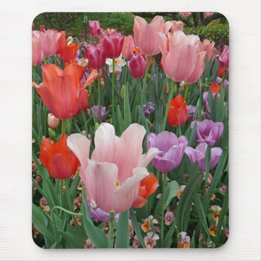 Tulpen en pansies 2 muismat (Voorkant)