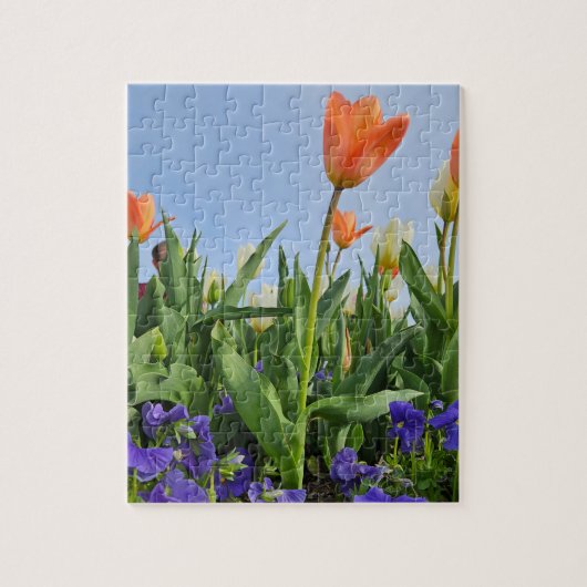 Tulpen en Pansies Legpuzzel (Verticaal)