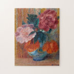 Tulpen en pioenen | William James Glackens Legpuzzel<br><div class="desc">Tulpen en pioenen in kruik (ca. 1914-1915) van William James Glackens (Amerikaans, 1870-1938) is een levendig en expressief stilleven dat de affiniteit van de kunstenaar voor rijke kleur en levendige compositie laat zien. Terloops gerangschikt in een stevige kruik, barsten de tulpen en pioenrozen van schilderachtige energie - bloemblaadjes weergegeven in...</div>