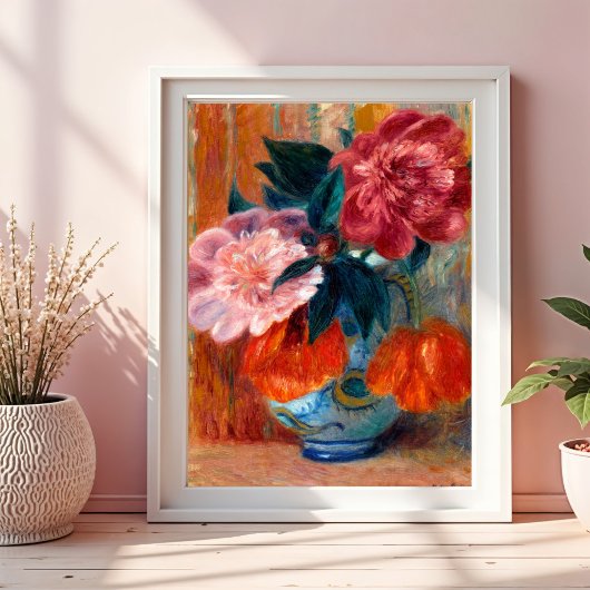 Tulpen en Pioenrozen in Kan Poster
