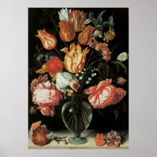 Tulpen en Rozen, Poster van de Floral Arrangement