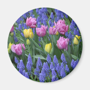 Tulpen en tuinbouillon magneet