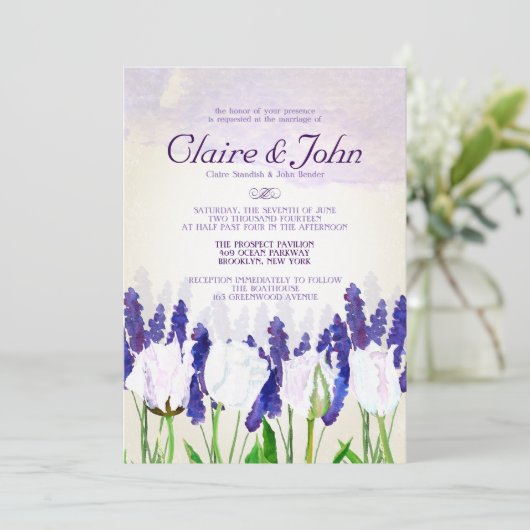 Tulpen en uitnodigingen voor weddenschappen (Staand voorkant)