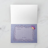 Tulpen en vlinders Moederdag Kaart (Binnen)