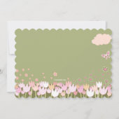 Tulpen en Vlinders Uitnodigingen (Achterkant)