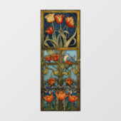 Tulpen en vogels Sun Catcher Window Cling Raamsticker (Vel)