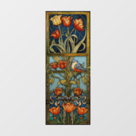 Tulpen en vogels Sun Catcher Window Cling Raamsticker