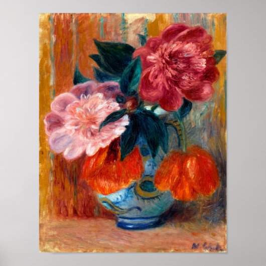 Tulpen en volken in Pitcher Poster (Voorkant)