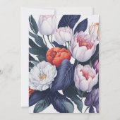 Tulpen en waterlelies Bewaar de datum Uitnodiging (Achterkant)