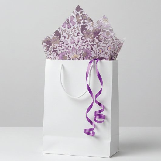 Tulpen en wilde bloemen William Morris Tissuepapier