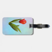 Tulpen - Enkele Rode Tulp Bagagelabel (Achterkant horizontaal)