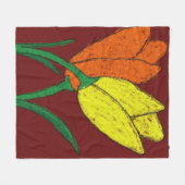 Tulpen Fleece Deken (Voorkant (Horizontaal))