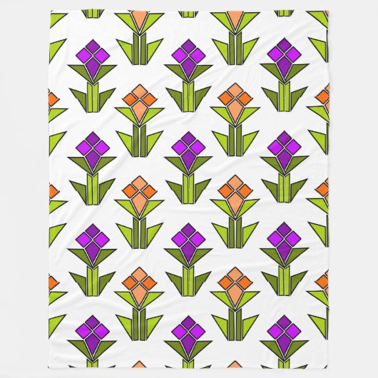 Tulpen Fleece Deken (Voorkant)