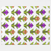 Tulpen Fleece Deken (Voorkant (Horizontaal))