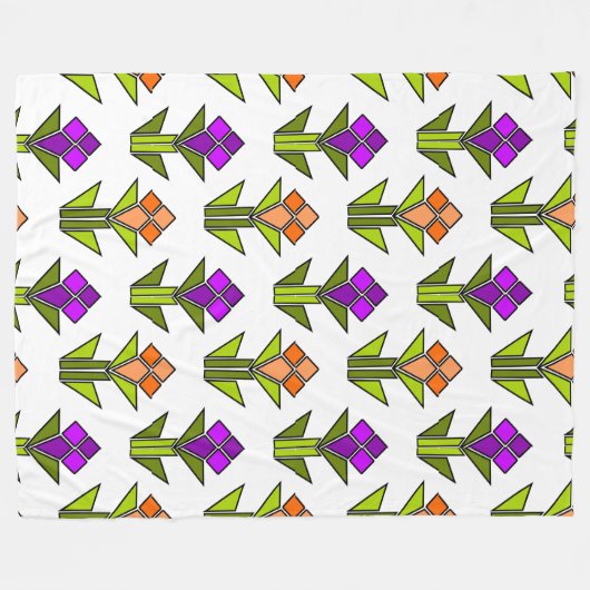 Tulpen Fleece Deken (Voorkant (Horizontaal))