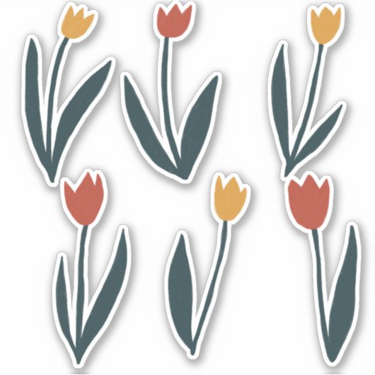 Tulpen Flower FLoral Spring Easter Sticker (Voorkant)