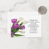 Tulpen  Flower Thank You Card Notitiekaartje (Voorkant / Achterkant in situ)