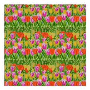 Tulpen foto  afdruk