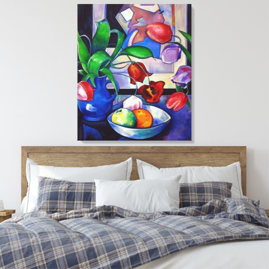 Tulpen & Fruit - Canvas Print (Insitu (Slaapkamer))