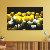 Tulpen geel en wit canvas afdruk (Insitu (Woonkamer))