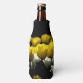 Tulpen geel en wit flesjeskoeler (Fles Voorkant)
