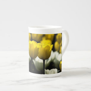 Tulpen geel en wit porselein kop