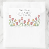 Tulpen Gekleurd Potlood, Pen & Ink Patroon labels (Tas)