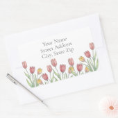 Tulpen Gekleurd Potlood, Pen & Ink Patroon labels (Envelop)