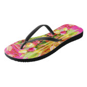 TULPEN - Gekleurde tulpen van fractale kunst - Teenslippers (Schuin)