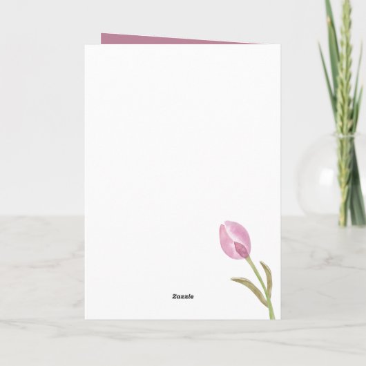 Tulpen Gelukkige Verjaardag aangepaste tekst elke  Kaart (Achterkant)