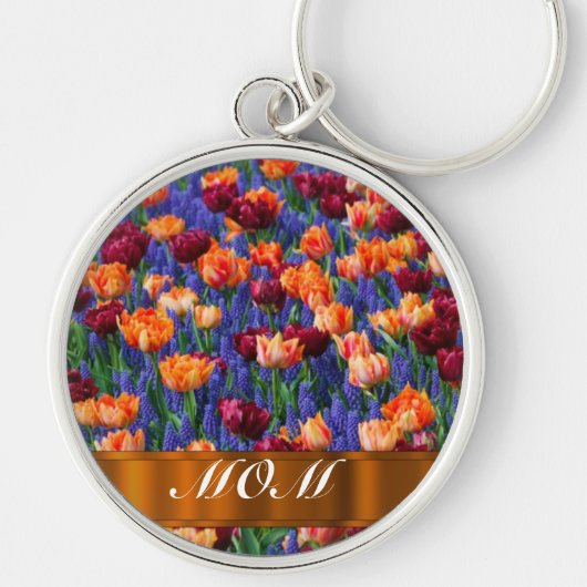 Tulpen gepersonaliseerde moeder sleutelhanger (Voorkant)