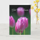 Tulpen 'Get Well Soon' kaart (Gele Bloem)