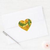 Tulpen, geverfd hart sticker (Envelop)