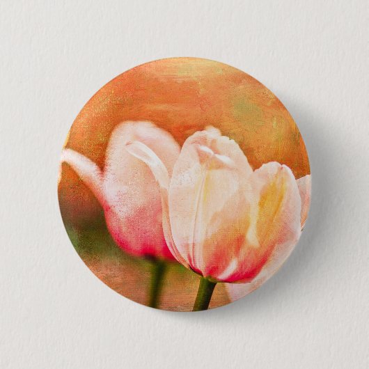 Tulpen, geverfd ronde button 5,7 cm (Voorkant)