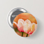 Tulpen, geverfd ronde button 5,7 cm (Voorkant /achterkant)