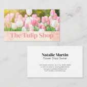 Tulpen Groeien In Een Veld Visitekaartje (Voorkant / Achterkant)