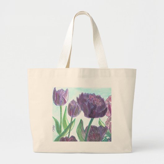 Tulpen Grote Tote Bag (Voorkant)