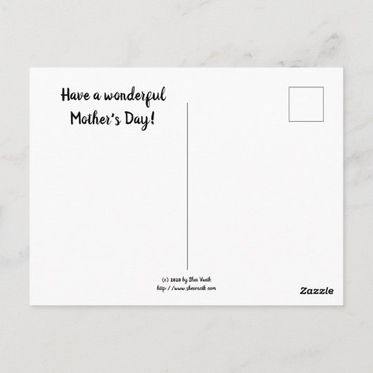 Tulpen Happy Moederdag Briefkaart (Achterkant)