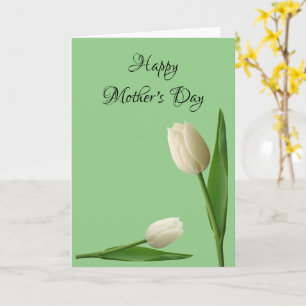 Tulpen Happy Moederdag Gevouwen Wenskaart Kaart